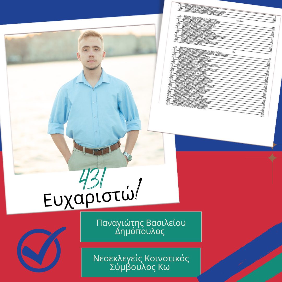 Ένα μεγάλο ευχαριστώ από καρδιάς σε όλους εσάς που με στηρίξατε με κάθε τρόπο!