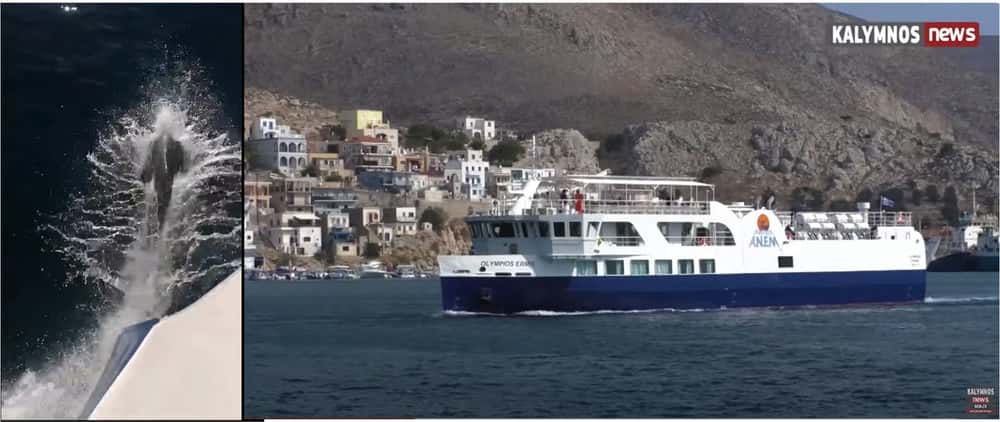 Ένα δελφίνι συνόδευε το νεότευκτο πλοίο “ΟΛΥΜΠΙΟΣ ΕΡΜΗΣ” στο πρώτο του ταξίδι προς Μαστιχάρι ! (video)