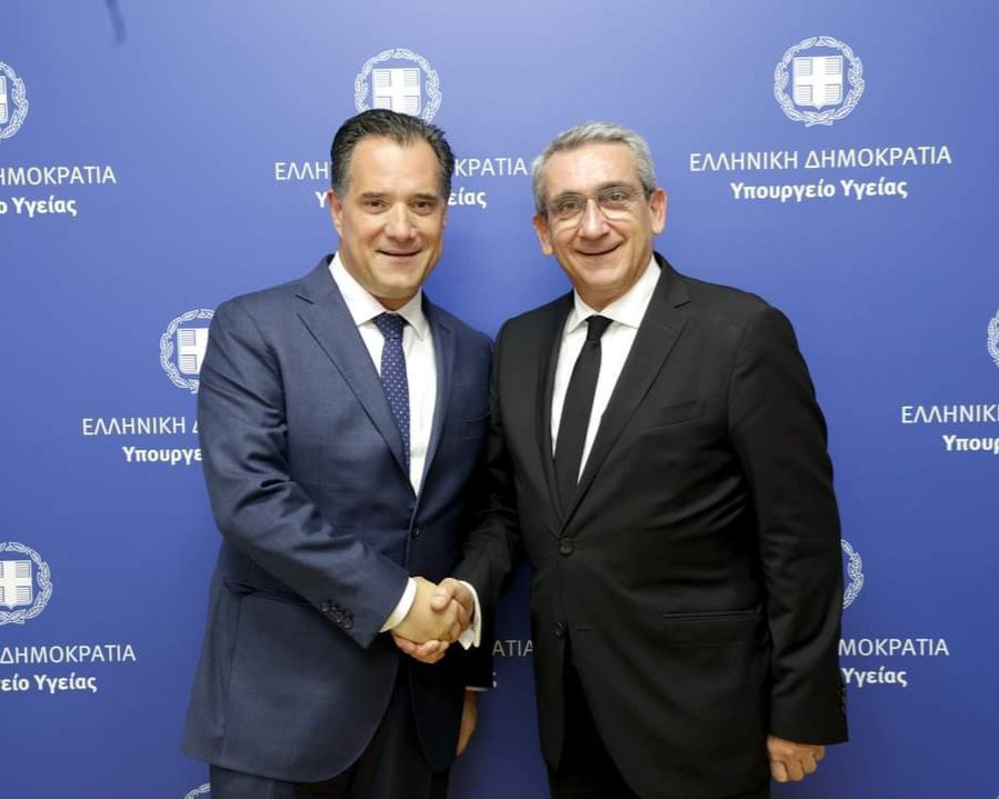 Συνάντηση του Περιφερειάρχη Γιώργου Χατζημάρκου με τον Υπουργό Υγείας, Άδωνι Γεωργιάδη, για την επίλυση του ιδιοκτησιακού της γης στην οποία σχεδιάζεται η ανέγερση Ακτινοθεραπευτικού Κέντρου στο Νοσοκομείο της Ρόδου