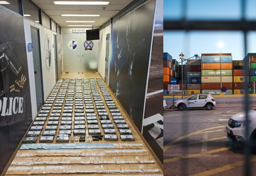 Βρήκαν 300 κιλά κοκαΐνης στο λιμάνι του Πειραιά
