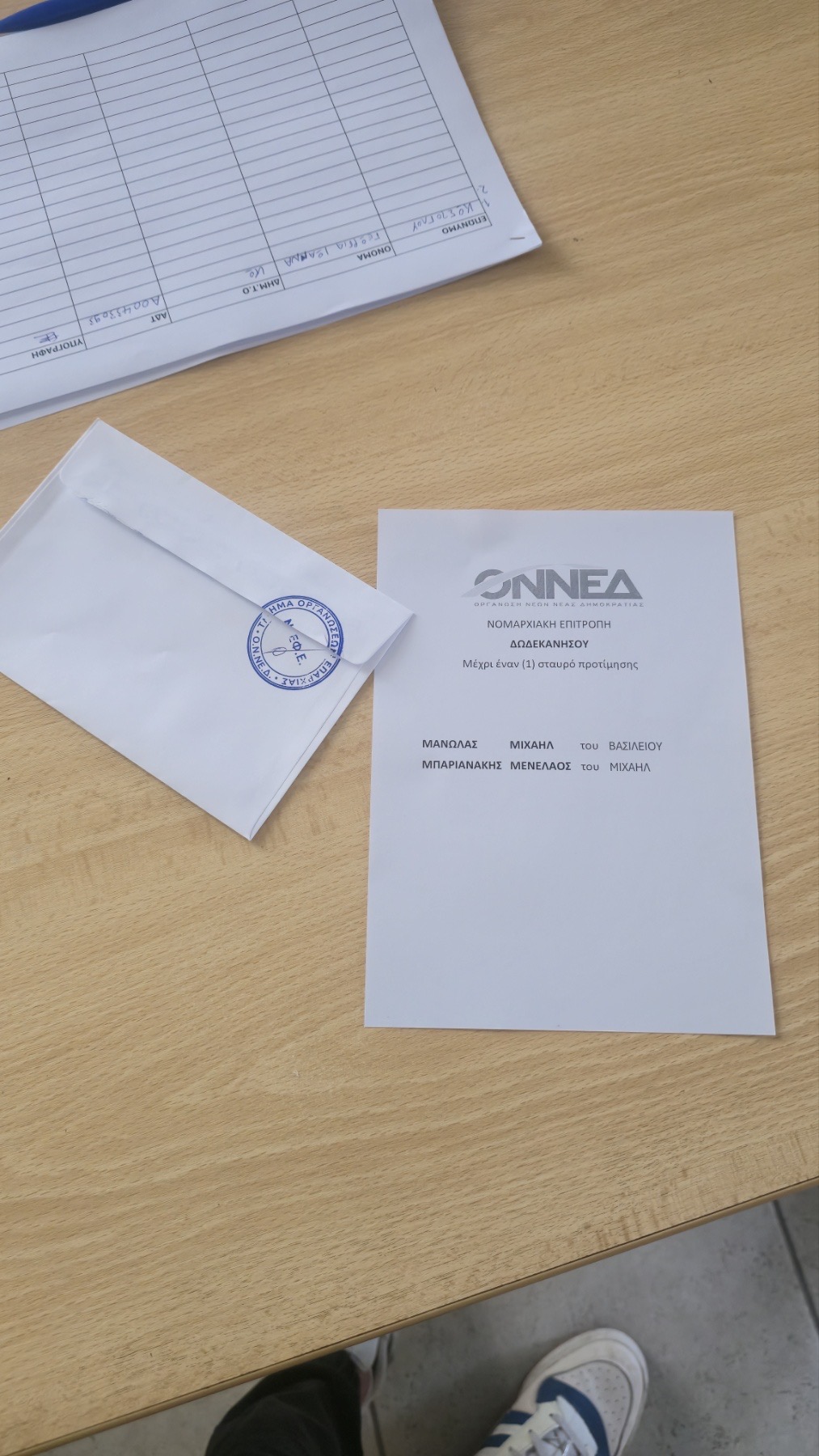 Στις κάλπες η ΟΝΝΕΔ Δωδεκανήσου – Μπαριανάκης και Μανωλάς διεκδικούν την προεδρία