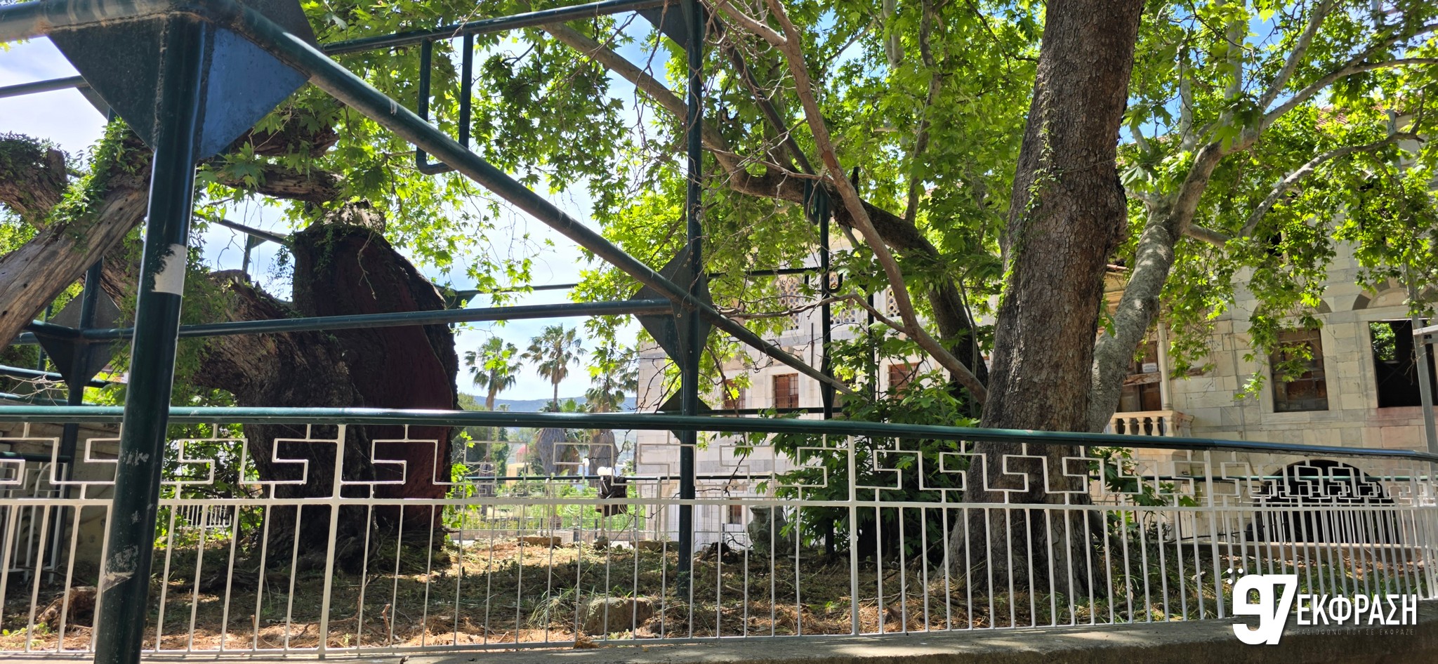 Δράση μετά τα παράπονα – Συνεργεία του Δήμου καθάρισαν την Πλατεία Πλατάνου (Photo & Video)